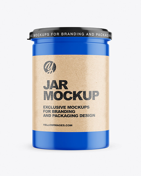 Glossy Jar Mockup PSD #2