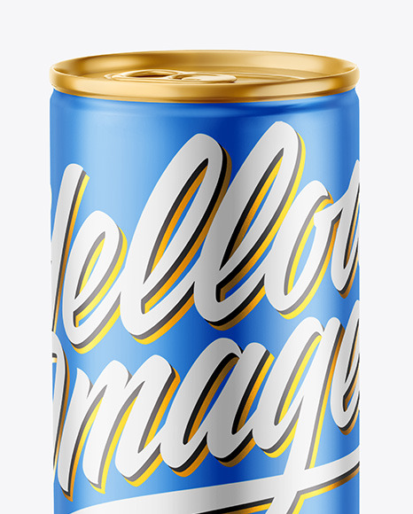 Download Matte Metallic Drink Can Mockup In Can Mockups On Yellow Images Object Mockups