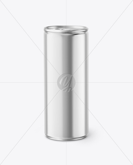 Glossy Metallic Drink Can Mockup PSD #3