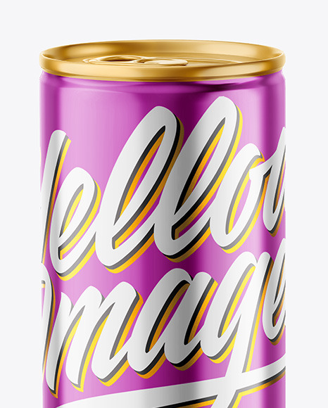 Glossy Metallic Drink Can Mockup PSD #7