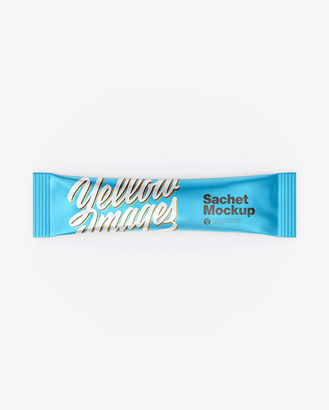 Metallic Stick Sachet Mockup