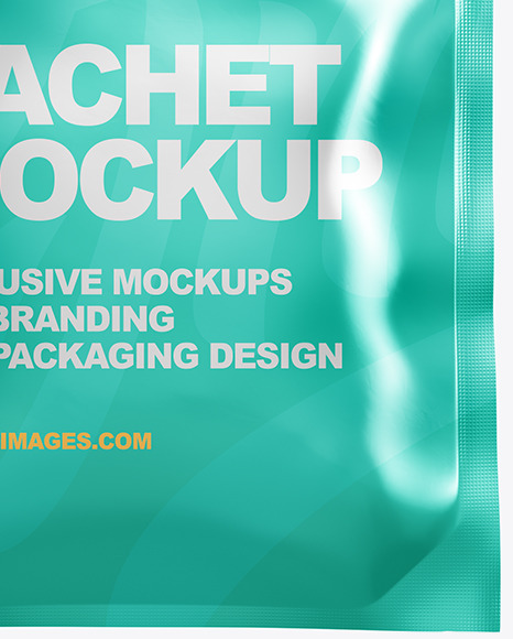 Metallic Sachet Mockup PSD #6