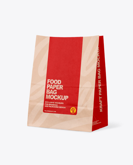 Kraft Paper Food Bag Mockup PSD #2