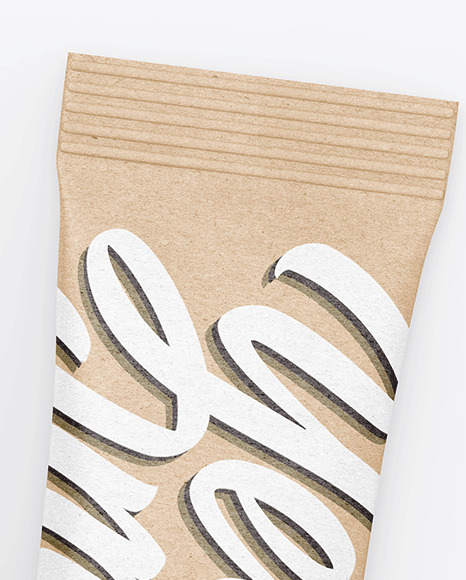 Two Kraft Stick Sachets Mockup PSD #6