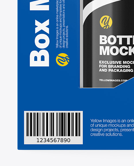 Box with Plastic Bottle Mockup PSD #5