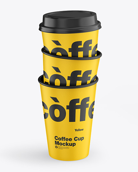 Paper Coffee Cups Mockup PSD #3