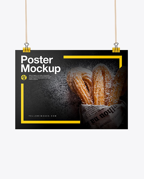 A3 Matte Poster w  Pins Mockup PSD #2