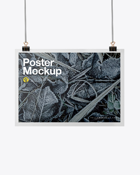 A3 Matte Poster w  Pins Mockup PSD #3