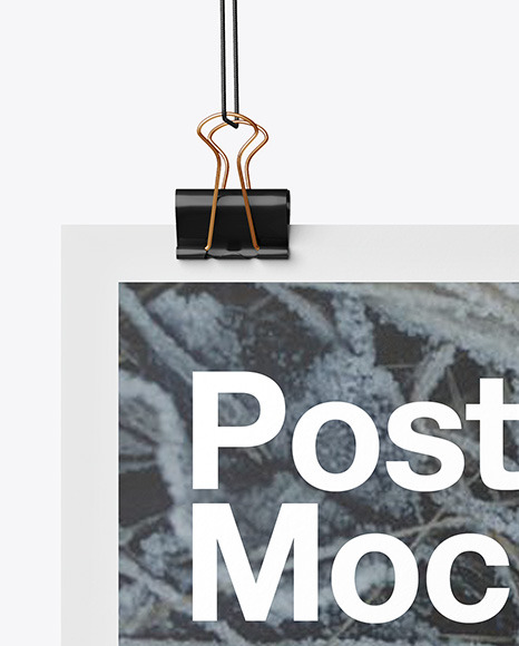 A3 Matte Poster w  Pins Mockup PSD #4