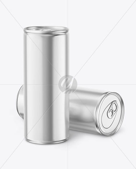 Download Glossy Metallic Drink Cans Mockup Free Mockups
