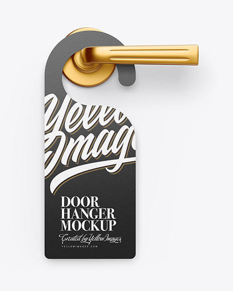 Kraft Door Hanger Mockup PSD #2