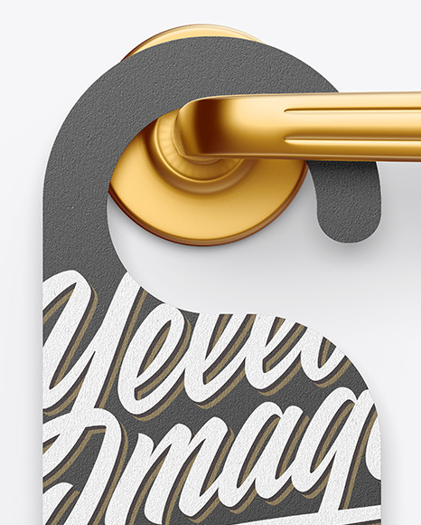 Kraft Door Hanger Mockup PSD #1