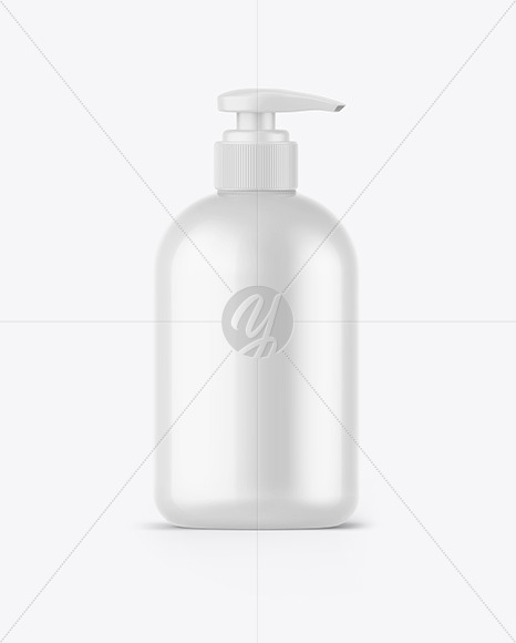 Download Glossy Plastic Bottle w/ Pump Mockup Free Mockups