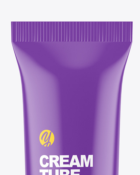 Matte Cosmetic Tube With Clear Cap Mockup PSD #1