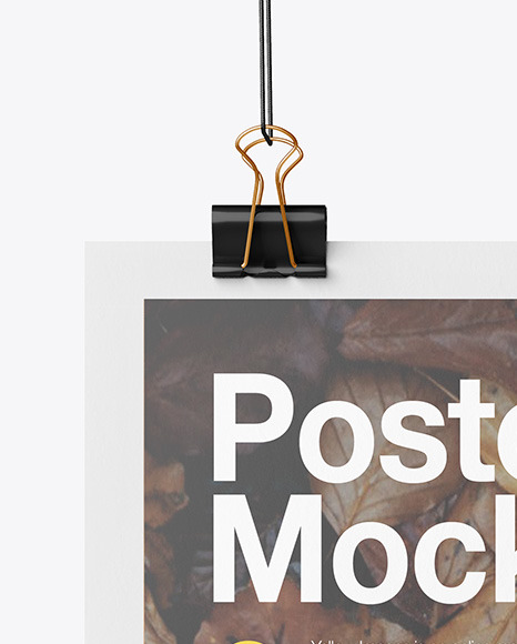 Matte Poster A3 w  Pins Mockup PSD #1