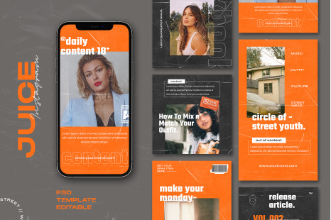Juice - Instagram Stories &amp; Post Template