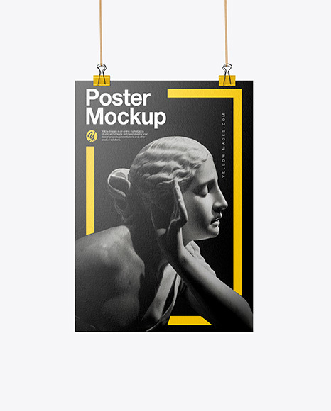 Textured Poster A4 w/ Pins Mockup