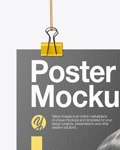 Textured Poster A4 w  Pins Mockup PSD #1