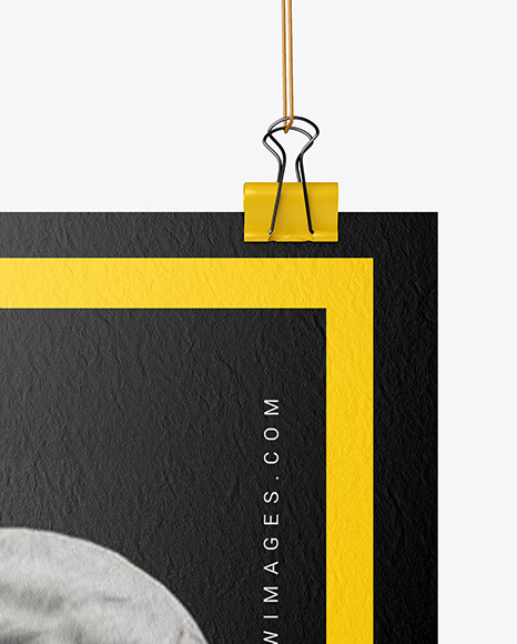 Textured Poster A4 w  Pins Mockup PSD #6