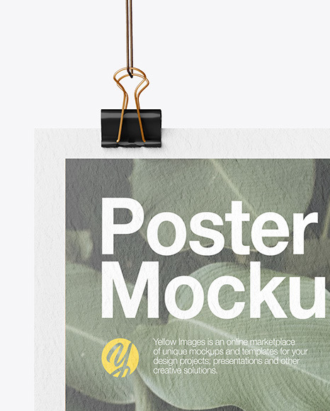Textured Poster A4 w  Pins Mockup PSD #7