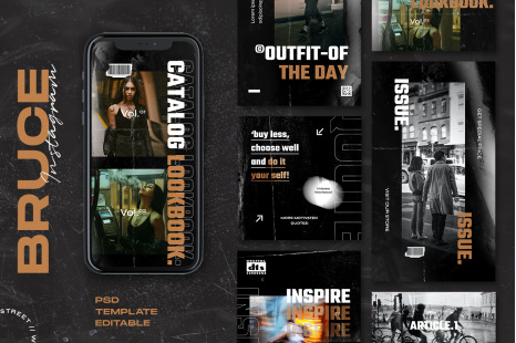 Bruce - Instagram Stories &amp; Post Template