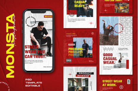 Monsta - Instagram Stories &amp; Post Template