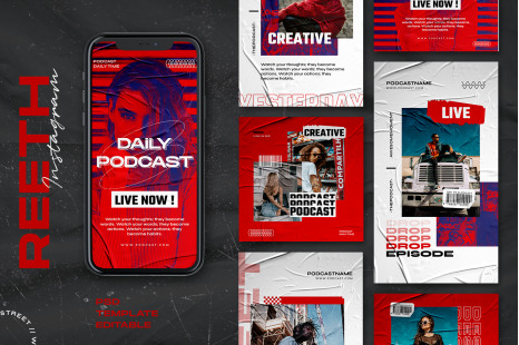 Reeth - Instagram Stories &amp; Post Template