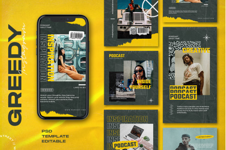 Greedy - Instagram Stories &amp; Post Template