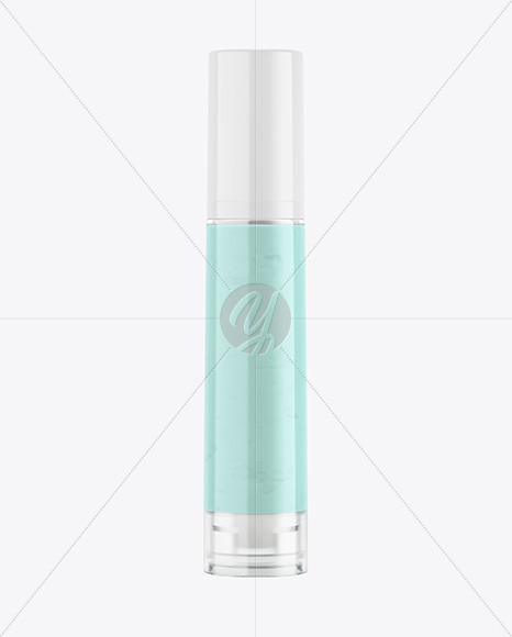 Download Opened Clear Cosmetic Bottle With Pump Mockup In Bottle Mockups On Yellow Images Object Mockups