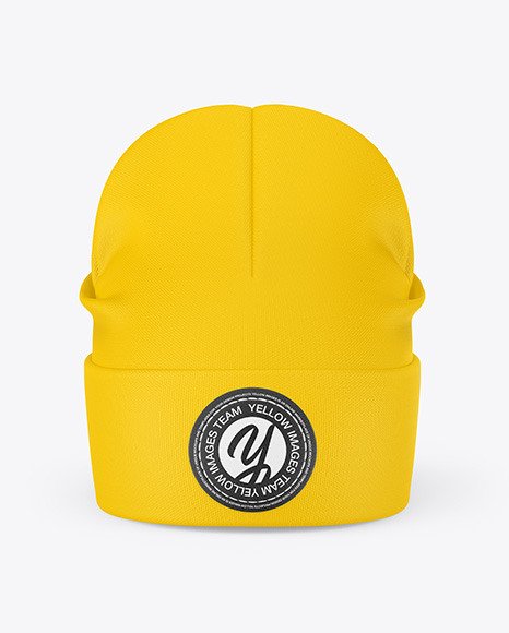 Winter Hat Mockup In Apparel Mockups On Yellow Images Object Mockups