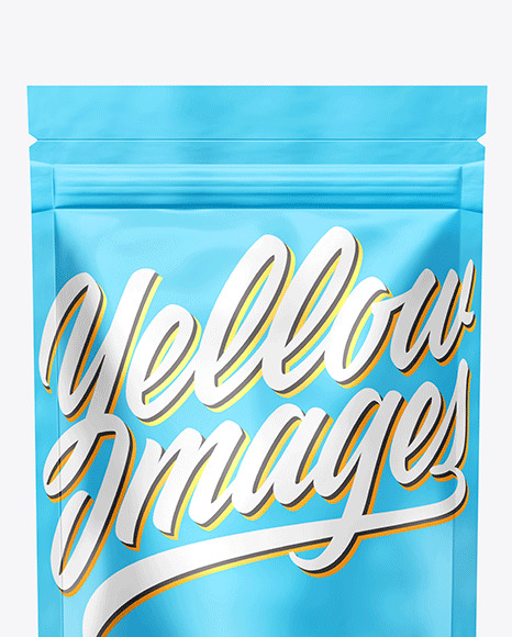 Glossy Metallic Stand Up Pouch Mockup PSD #2