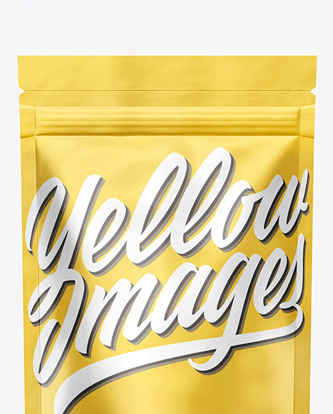 Glossy Metallic Stand Up Pouch Mockup PSD #7