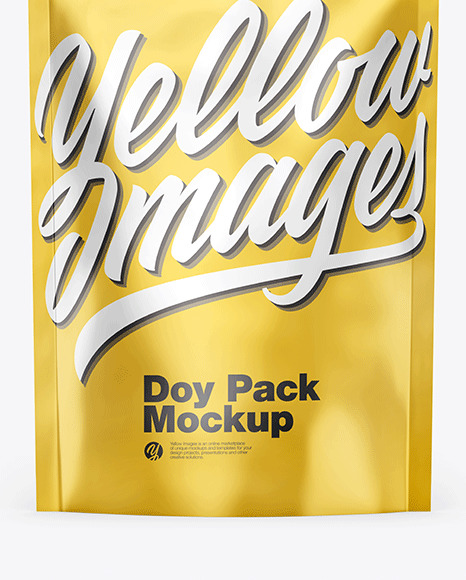 Glossy Metallic Stand Up Pouch Mockup PSD #5