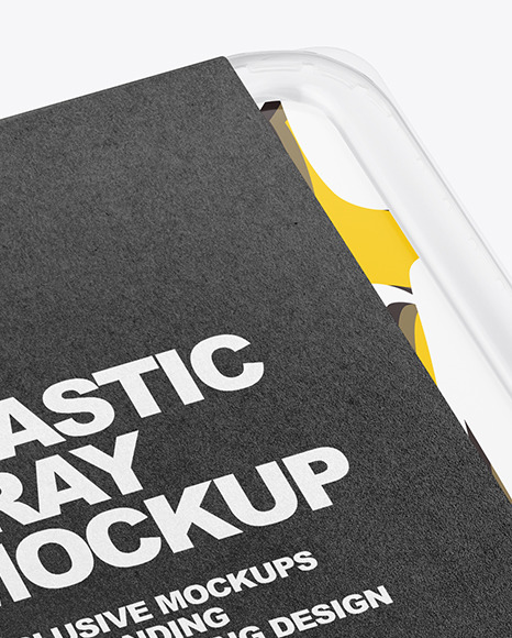 Transparent Tray Mockup PSD #1
