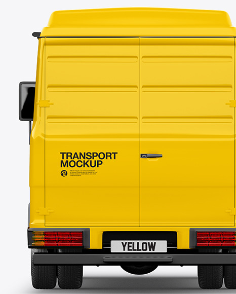 Panel Van Mockup - Back View