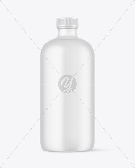 Frosted Glass Bottle Mockup PSD #1