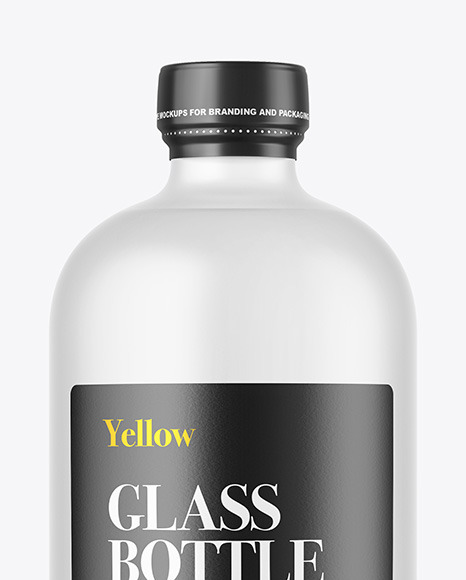 Frosted Glass Bottle Mockup PSD #5