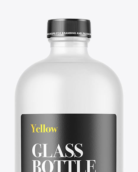 Frosted Glass Bottle Mockup PSD #6