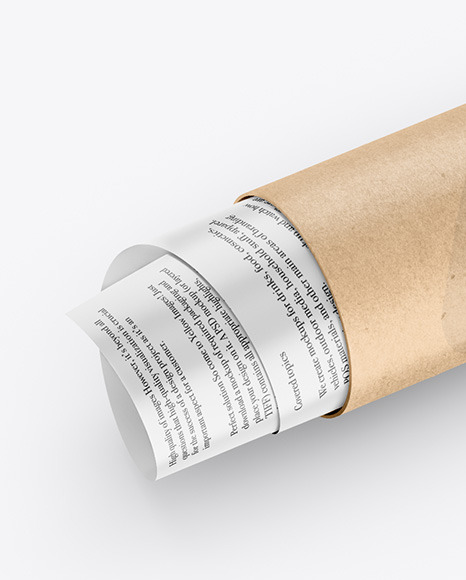 Download Kraft Mailing Tube Mockup In Tube Mockups On Yellow Images Object Mockups