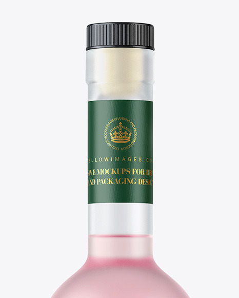 Frosted Glass Gin Bottle Mockup PSD #5