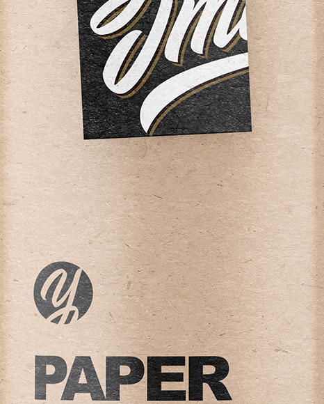 Kraft Paper Tube With Label Mockup PSD #3