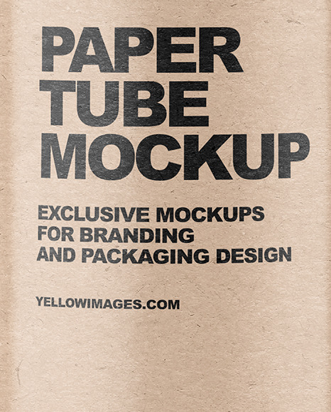 Kraft Paper Tube With Label Mockup PSD #4