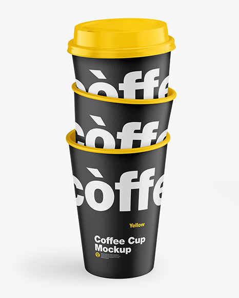 Kraft Coffee Cups Mockup PSD #1