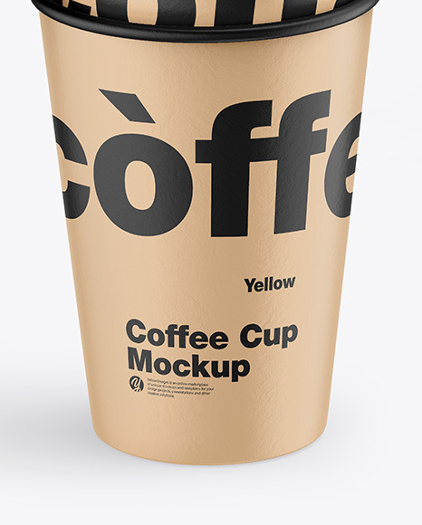 Kraft Coffee Cups Mockup PSD #7
