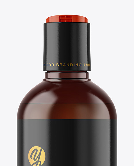 Amber Cosmetic Bottle Mockup PSD #1