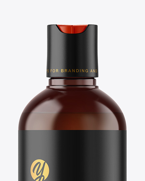 Amber Cosmetic Bottle Mockup PSD #6