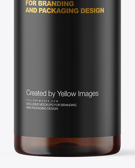 Amber Cosmetic Bottle Mockup PSD #7