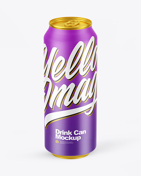 Matte Drink Can Mockup PSD #2