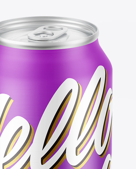 Matte Drink Can Mockup PSD #1