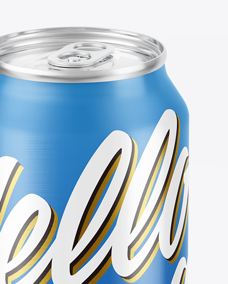 Glossy Drink Can Mockup PSD #1